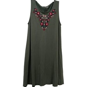 Alya Small Floral embroidered Tank Dress Tunic Top R
